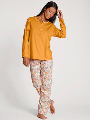 CALIDA Night Lovers Pyjama honeycomb-yellow