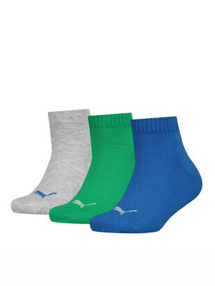 PUMA Kinder Quarter-Socken grün/blau